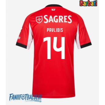 Benfica Vangelis Pavlidis #14 Tricou Fotbal Replică 2025-26 Barbati Acasa